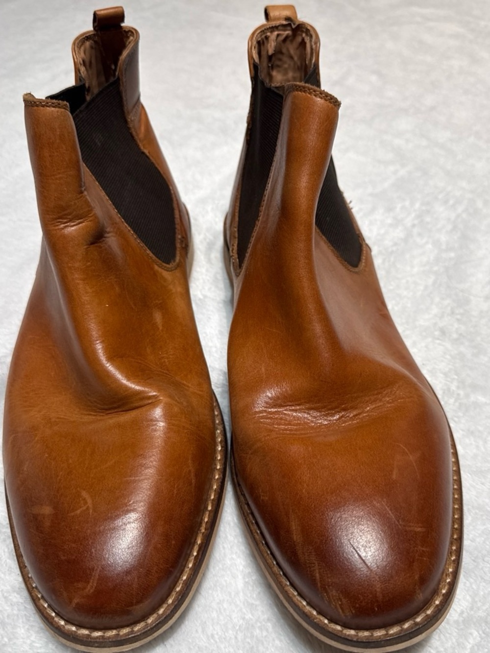 Men's Chelsea Boots in light Brown Leather STEVE MADDEN